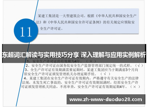 东超词汇解读与实用技巧分享 深入理解与应用实例解析